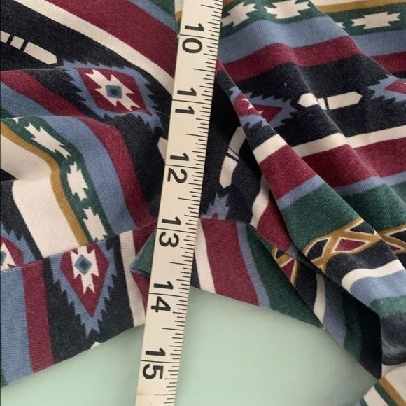 Vintage S. Roberts 80s Southwestern Flowy Boho Romper Button Back  size Medium - Picture 12 of 13